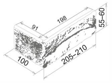 На стену Бруклин 195 Угол 205-210х100х55-60х15 - фото 2