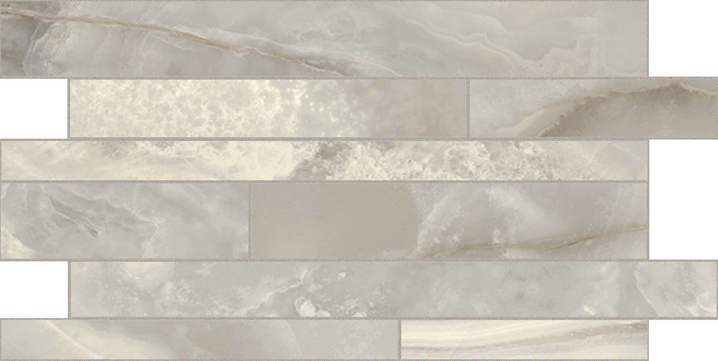 767676 На пол Onyx and More Silver Onyx Satin Modulo Listello SF 30x60