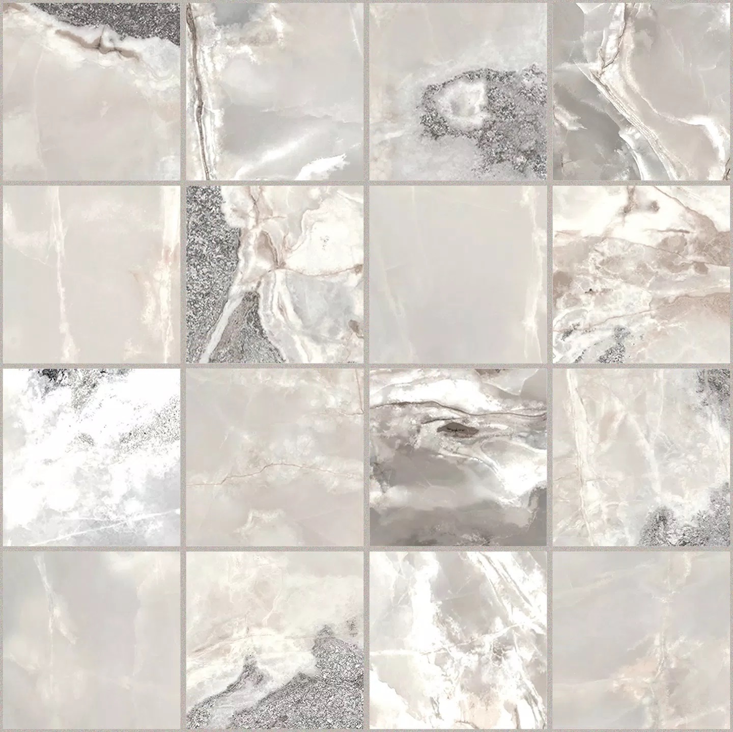 767695 Декор Onyx and More Silver Blend Glossy Mosaico 6mm 7.5x7.5 30x30