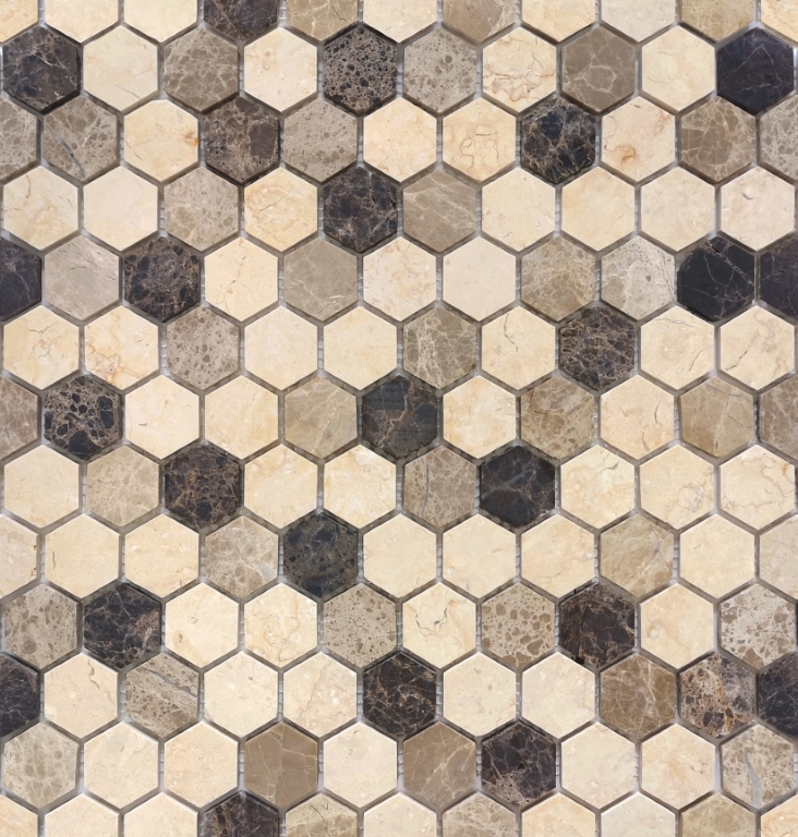 На пол Pietrine Hexagonal Pietra Mix 1 MAT hex