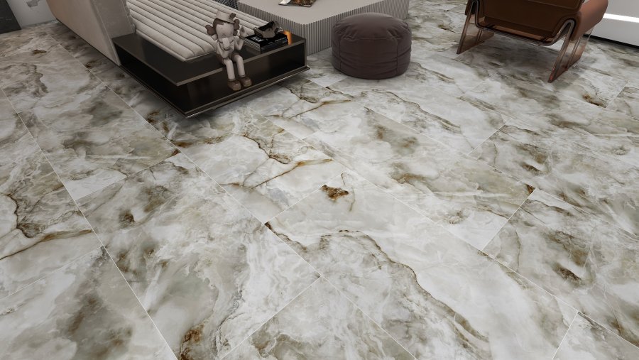 На пол Porcelain Tile 60x120 Studio White Polish 60x120 - фото 10