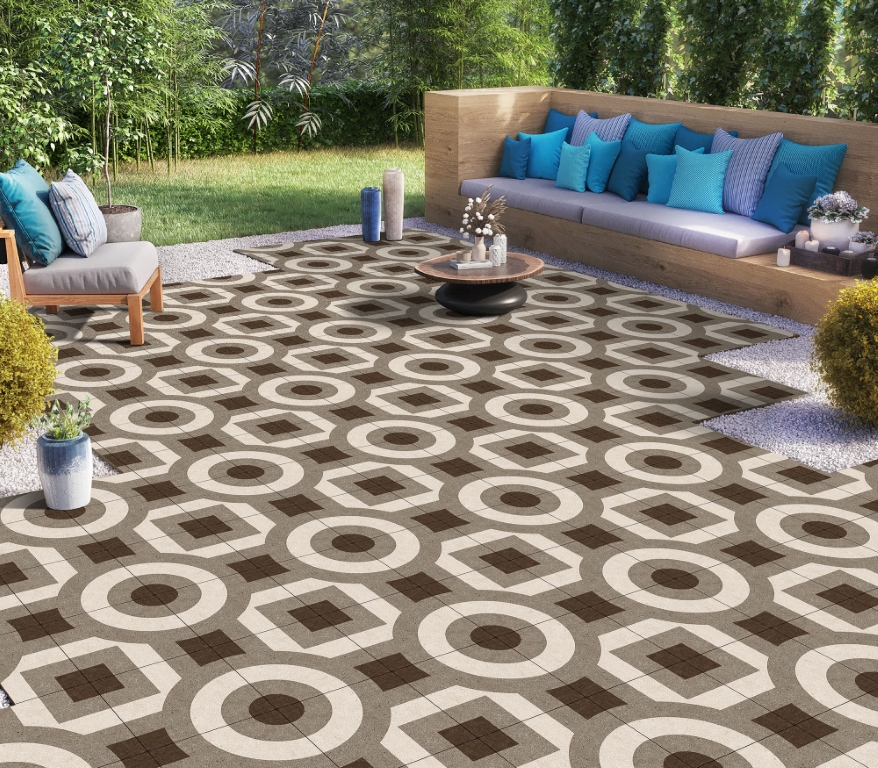 На пол Artstone Infinia Collection Spin Tropic Choko Matt 40х40 - фото 9