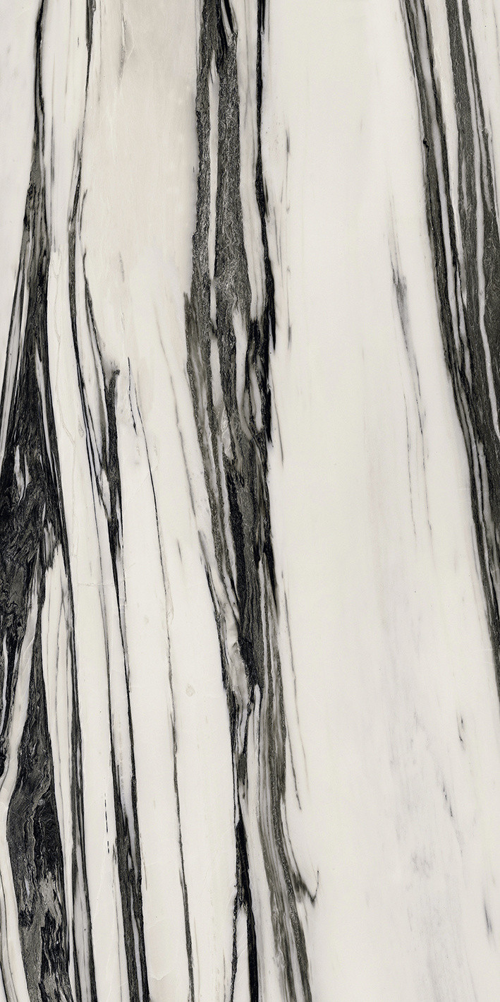 766407 На пол B and W Marble Fall High-Glossy Ret 60x120 - фото 3