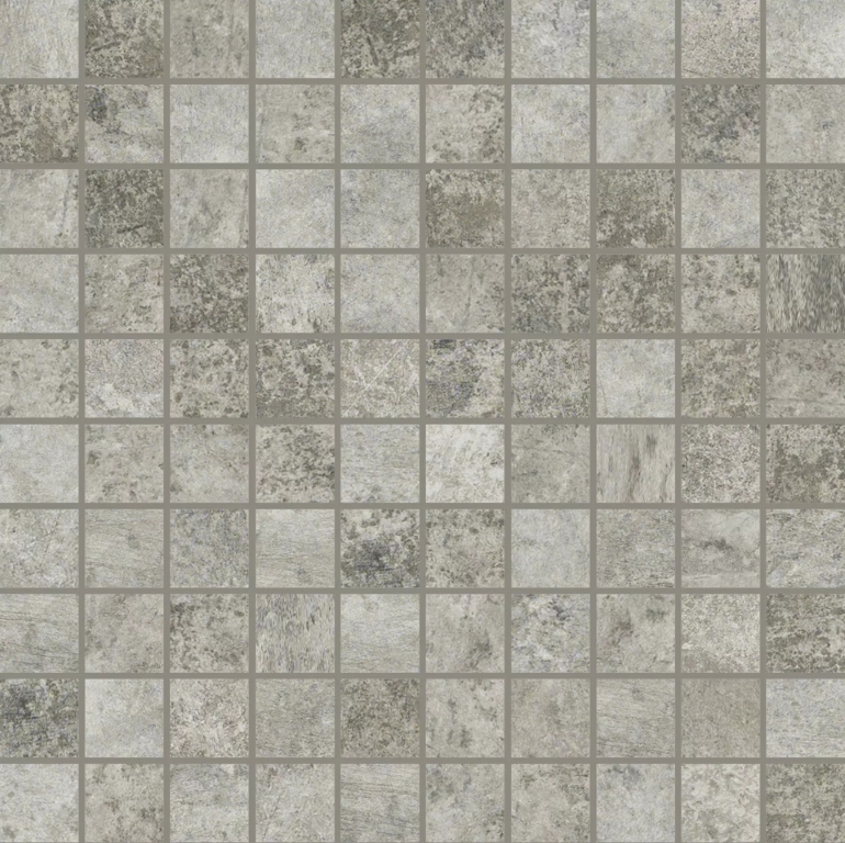 760920 Декор Artifact Used_Grey Mosaico 3x3 30x30