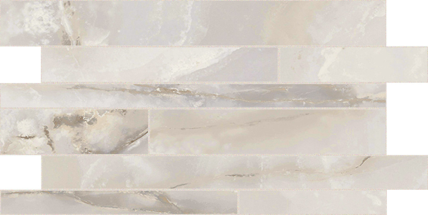 767670 На пол Onyx and More White Onyx Glossy Modulo Listello SF 30x60