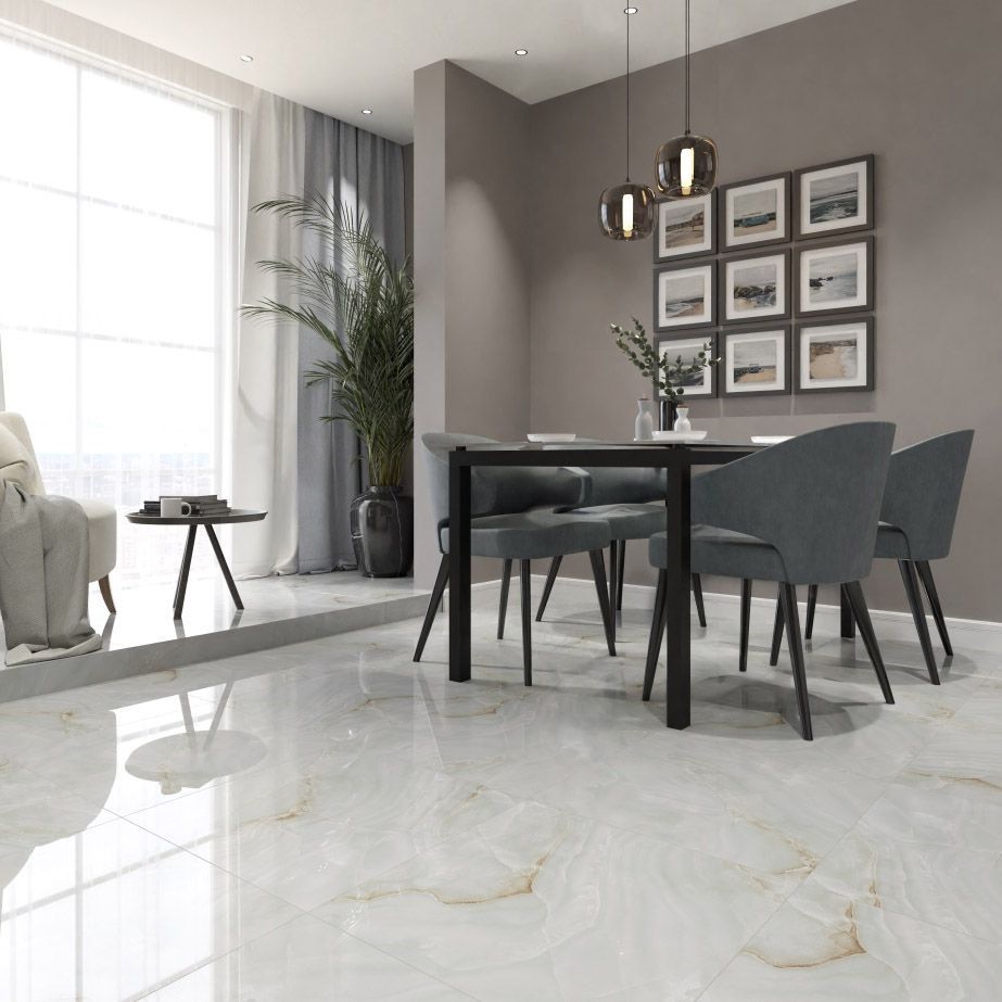 R_PR1006 На пол Onyx Ivory Polished 60x60 - фото 5