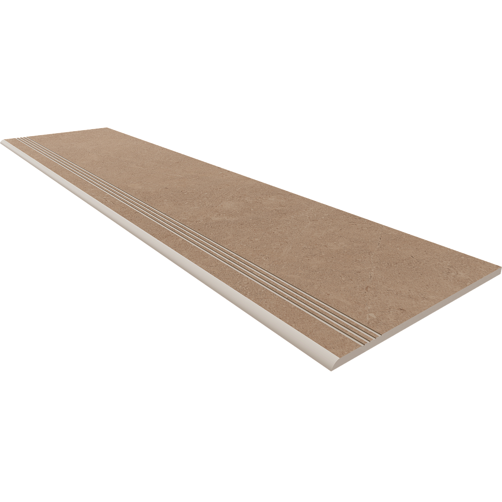 Ступень Gobi GO01 Beige неполированный с насечками 30x120