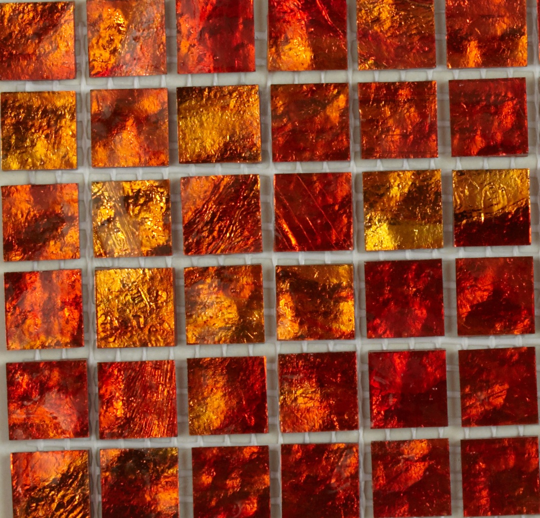 На стену Murano Specchio 7 Оранжевый чип 15