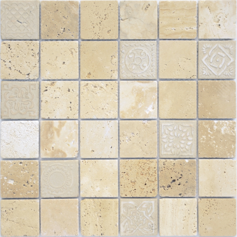 На стену Art Stone Travertino beige MAT 48x48x8