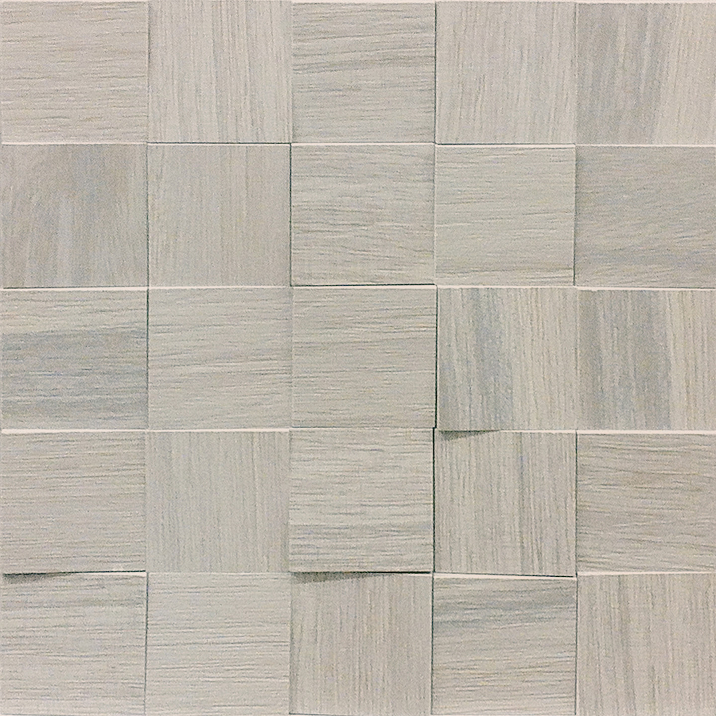 742056 Декор Wooden Tile Of Cdc Gray Mosaico 3D Inclinato Nat 6x6 30x30