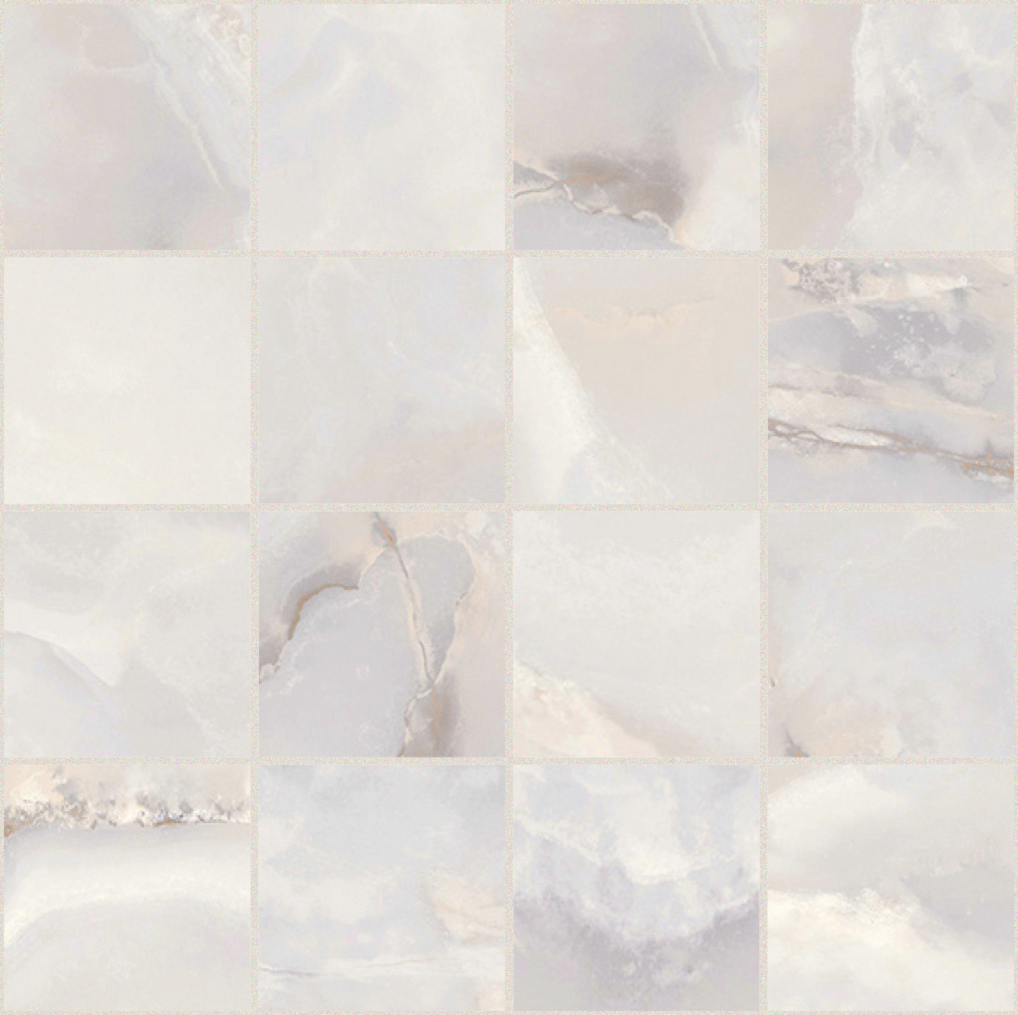 767696 Декор Onyx and More White Onyx Satin Mosaico 6mm 7.5x7.5 30x30