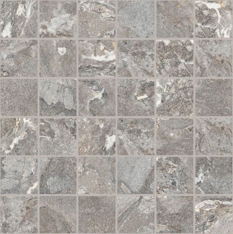 767652 На пол Onyx and More Silver Porphyry STR Mosaico 5x5 30x30