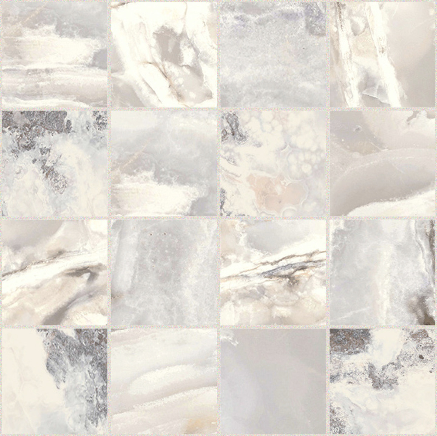 767783 Декор Onyx and More White Blend Satin Mosaico 6mm 7.5x7.5 30x30