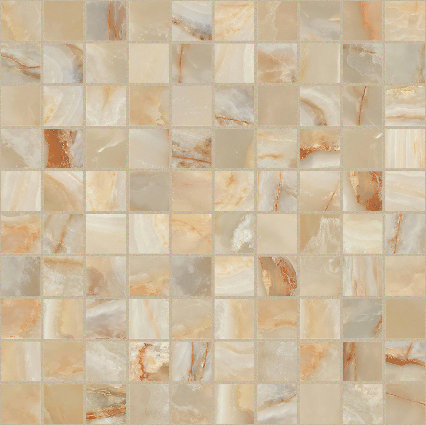 767663 На пол Onyx and More Golden Onyx Satin Mosaico 3x3 30x30