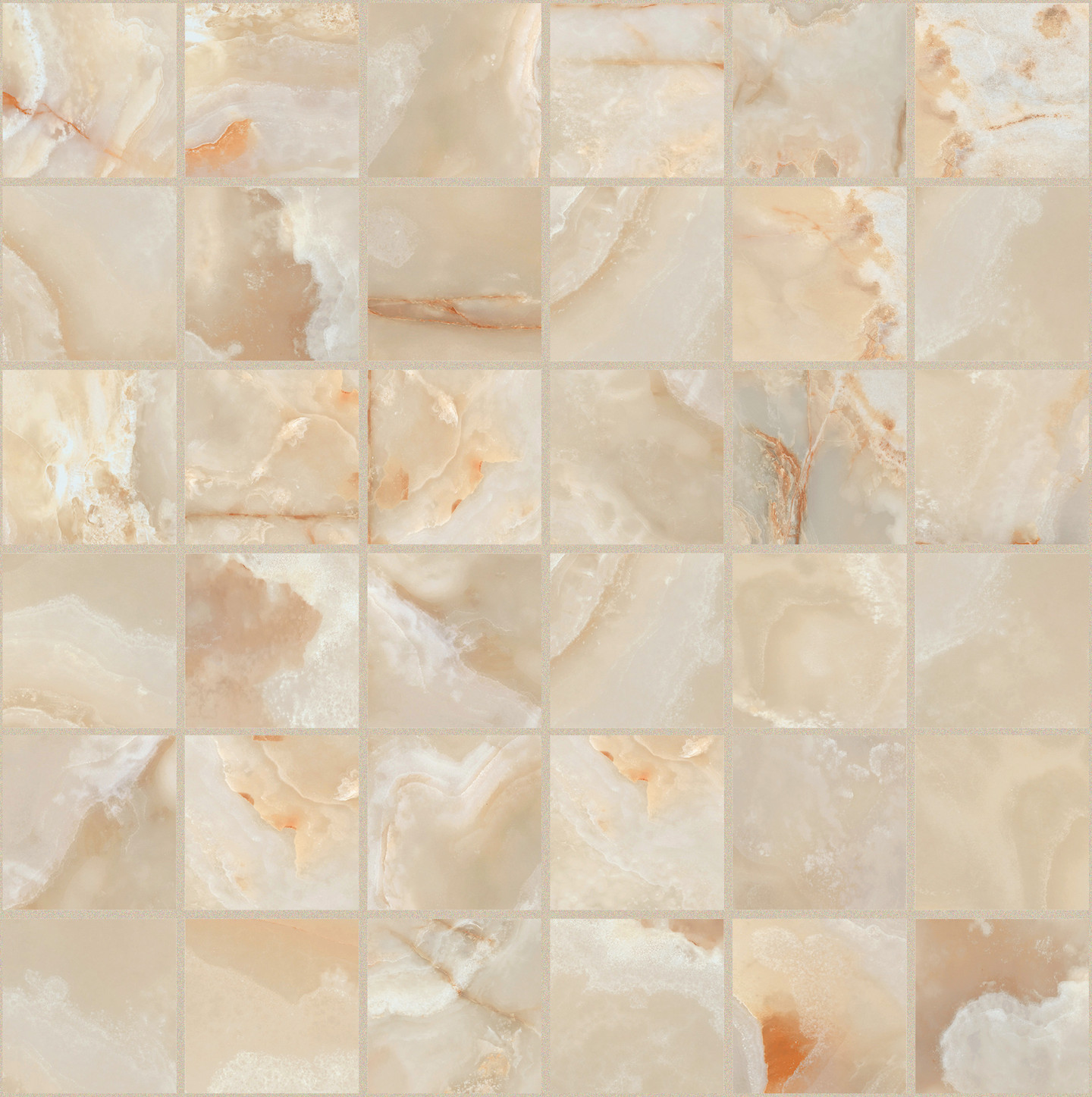 767647 На пол Onyx and More Golden Onyx Satin Mosaico 5x5 30x30