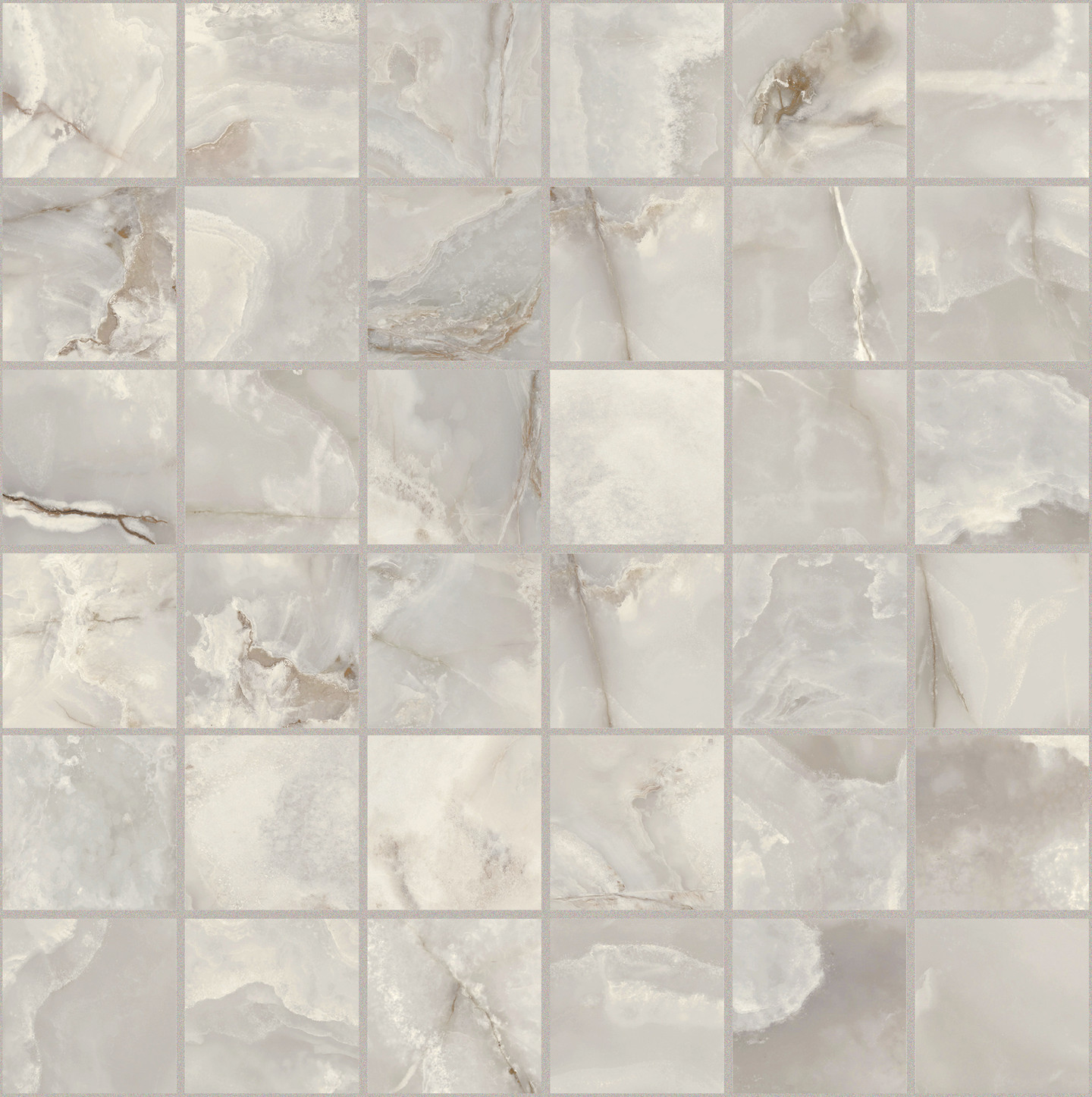 767644 На пол Onyx and More Silver Onyx Glossy Mosaico 5x5 30x30