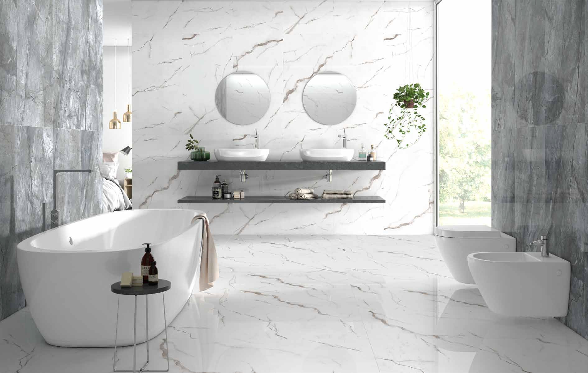 AN12GZSTAV-WH0.G0P На пол Statuario Venato White Polished Full Lappato 60x120 - фото 3