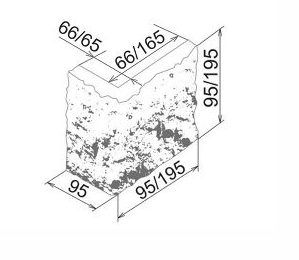 На стену Нарва 047 Угол 95-195х95х95-195х45 - фото 2