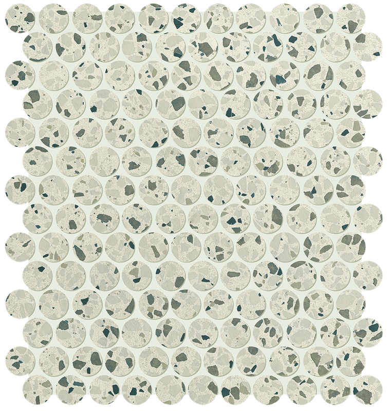 fRPC На пол Glim Gemme Salvia Round Mosaico Matt 29.5x32.5