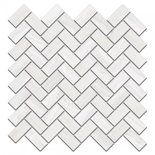 190/005T Декор Контарини Белый мозаичный глянцевый 31.5x30x0.9