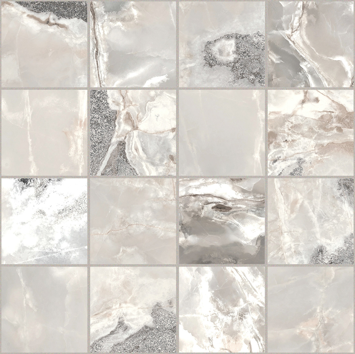 767699 Декор Onyx and More Silver Blend Satin Mosaico 6mm 7.5x7.5 30x30