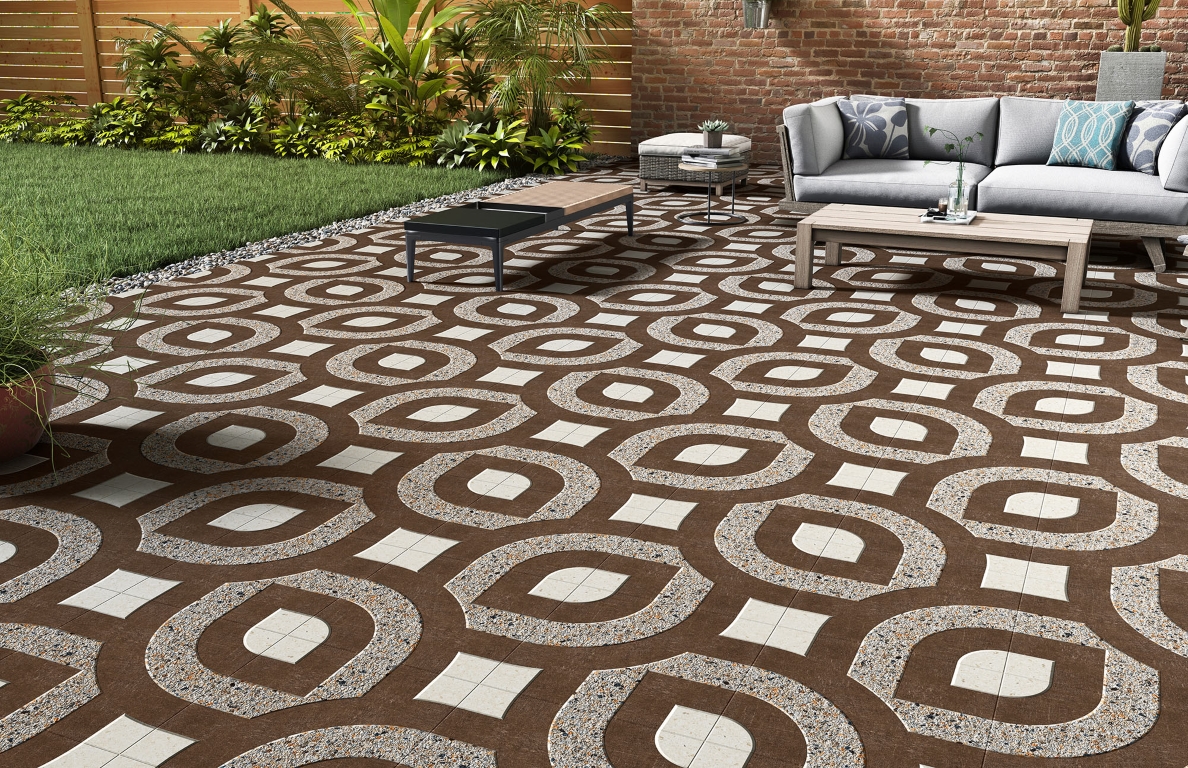 На пол Artstone Infinia Collection Spin Tropic Choko Matt 40х40 - фото 8