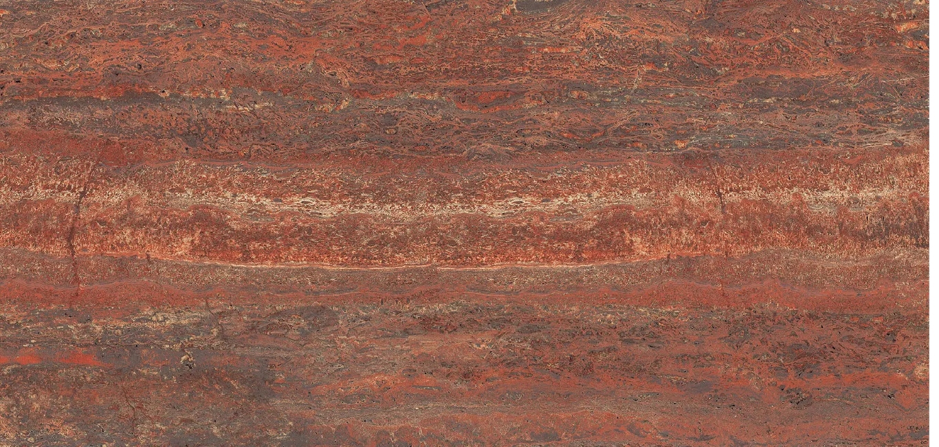 TR07BA На пол I Travertini Rosso Vein Cut SQ. 60x12