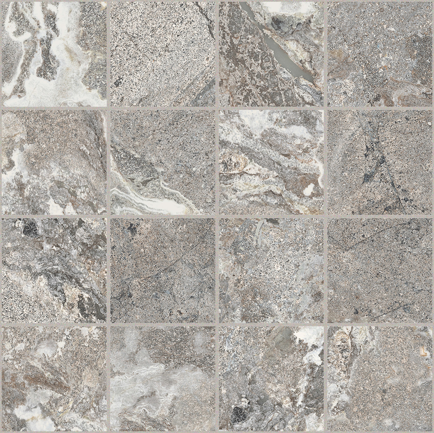 767702 Декор Onyx and More Silver Porphyry STR Mosaico 6mm 7.5x7.5 30x30