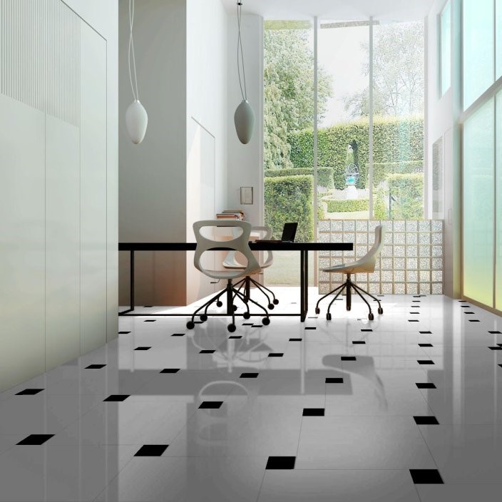 На пол Porcelain Tile 60x60 Minimal Light Beige Polish 60x60 - фото 5