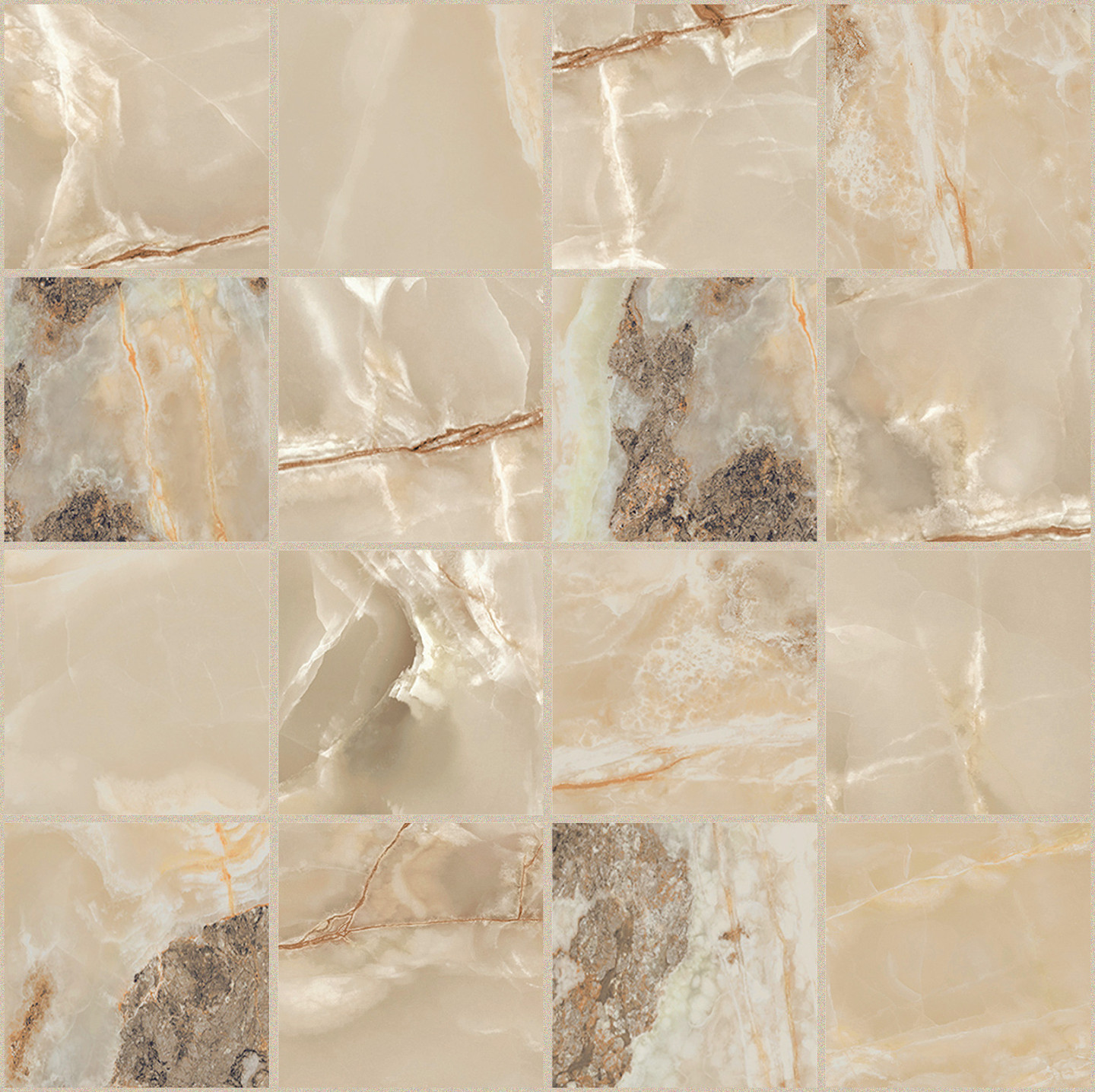 767782 Декор Onyx and More Golden Blend Satin Mosaico 6mm 7.5x7.5 30x30