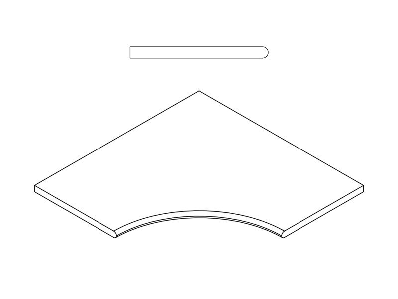 620090000695 Бордюр Skyfall X2 Скайфолл Альпино угловой закругленный 60х60