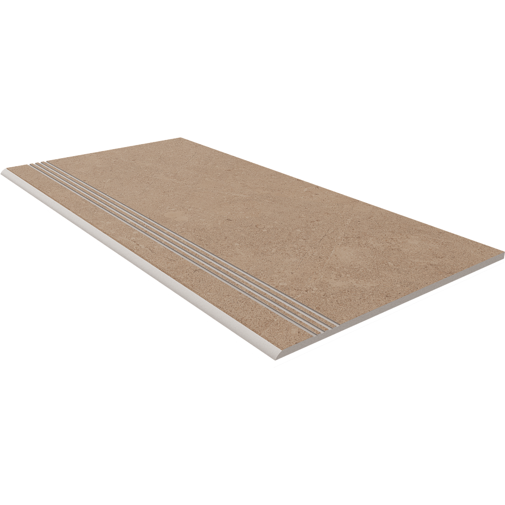 Ступень Gobi GO01 Beige неполированный с насечками 30x60