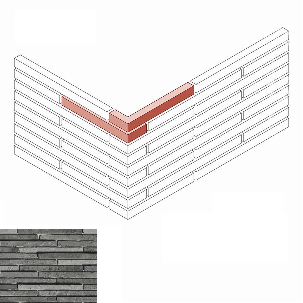 698-88 На стену Бран Брик 698-88 3D Design угол