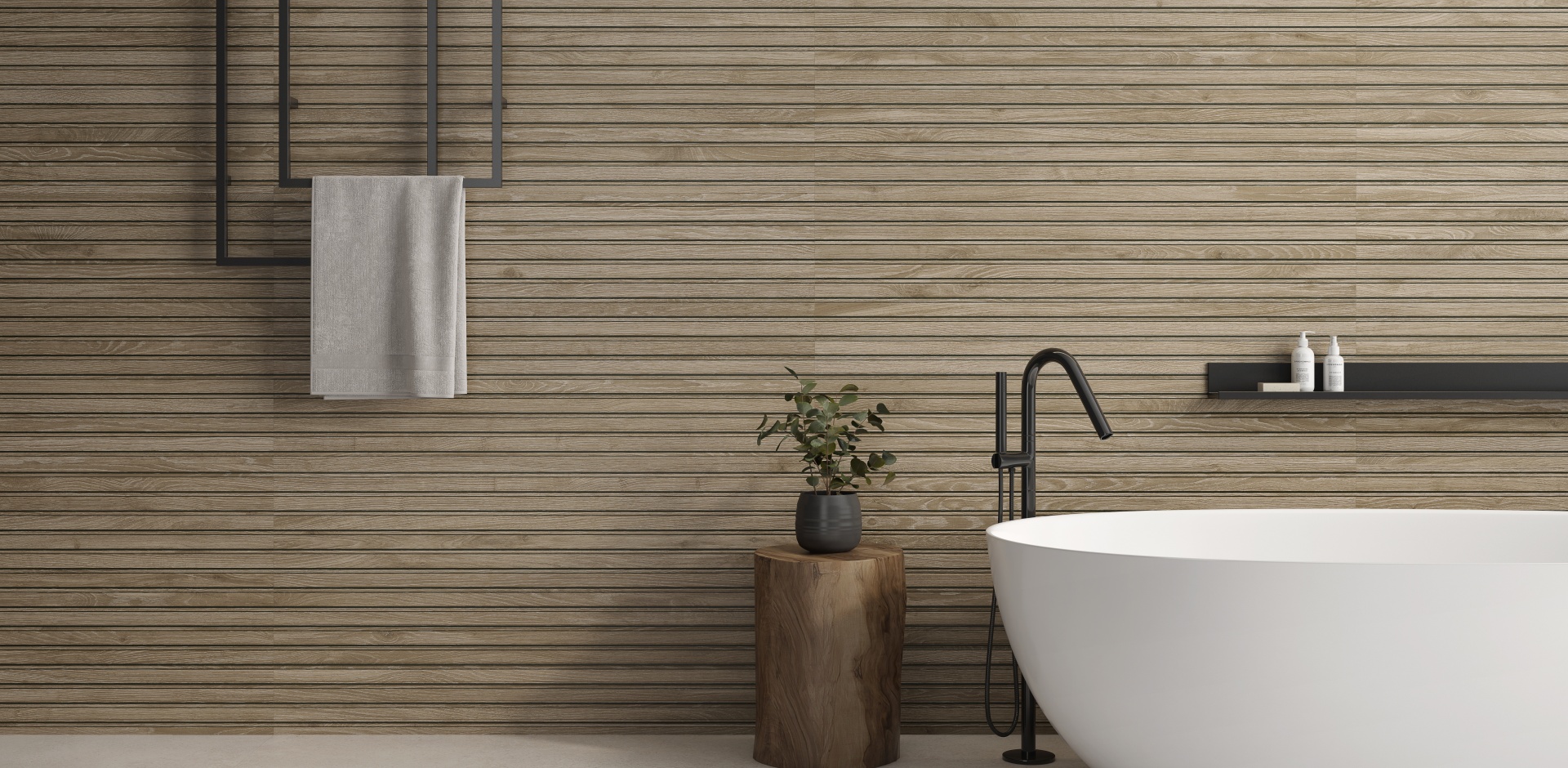 На стену Studio Laths Walnut 60x120 - фото 2