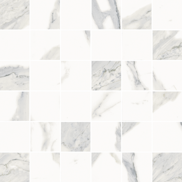 610110001135 На пол Stellaris Statuario White Mosaico 30x30