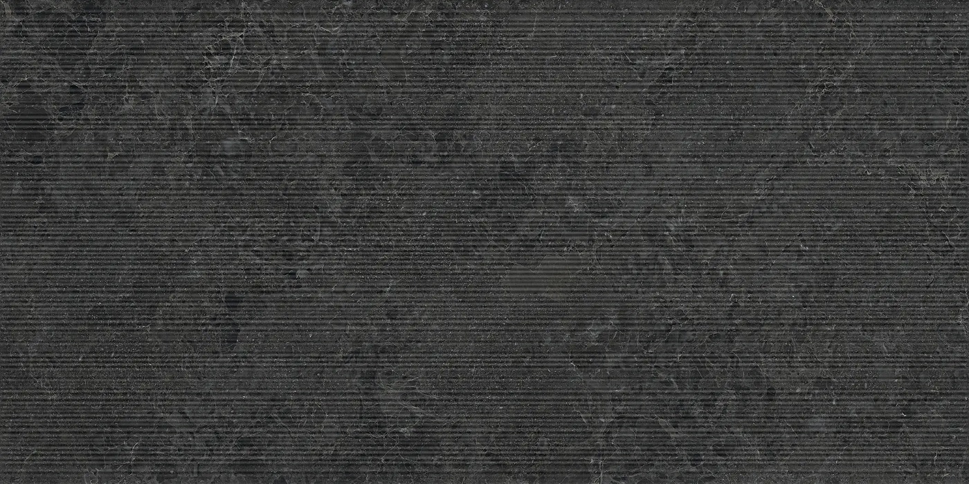 05602 На стену Limestone Belgium Black Ribbed Nat Ret 60x120