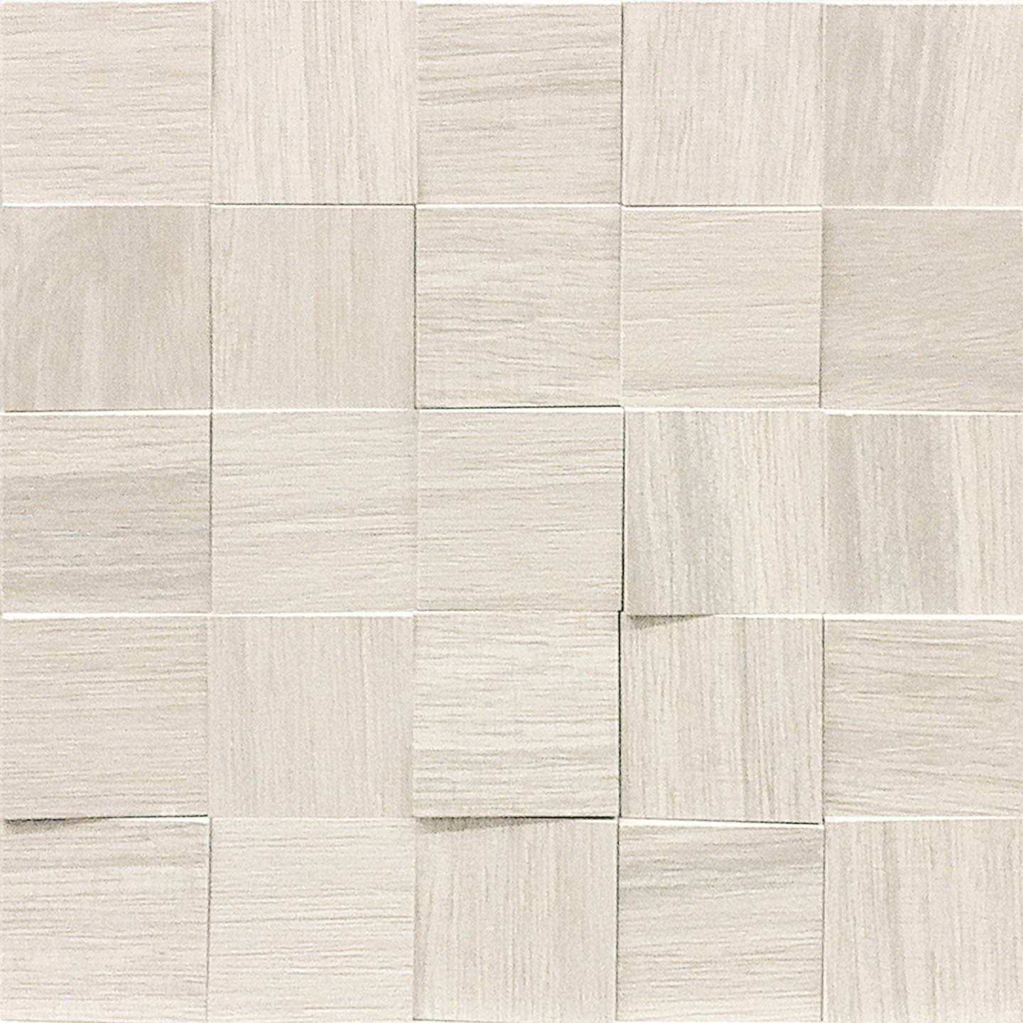 742055 Декор Wooden Tile Of Cdc White Mosaico 3D Inclinato Nat 6x6 30x30