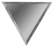 Плитка Зеркальная плитка Зеркальная серебряная полуромб внутренний рзс1-02(вн) 30x25.5