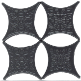 Декоративная вставка Core Estrella Set Negro (4pzs) 6.7x6.7