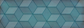 1664-0185 Декор Парижанка Гексагон бирюзовый 20x60