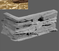 Искусственный камень Перуджа Угловой элемент 065 20/10x10x3.5 20x10