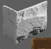Искусственный камень Турин Угловой элемент 370/7.4(26/12.5)x14.5x3 26x14.5