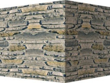 540-85 Искусственный камень Айгер Серый угол рельефный x 2-11 30.5x11