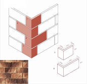 Искусственный камень Лорн 415-45 угол 26.5x15