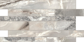 Мозаика Onyx and More Silver Blend Glossy Modulo Listello SF 30x60