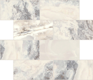 Декор Onyx and More White Blend Satin Modulo Muretto 6mm 7.5x15 30x30