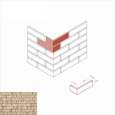 Искусственный камень Алтен брик 310-25 угол 18.5x5.5