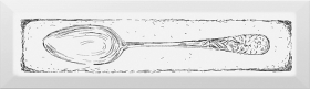 Декор Гамма Ложка Черный 8.5x28.5