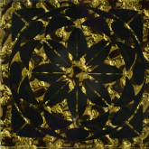 Декоративная вставка Стекло Лиано золото 6.6x6.6