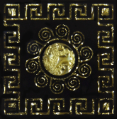 Декоративная вставка Стекло Византия золото 6.6x6.6